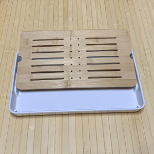 Чабань из натурального бамбука с белым поддоном. Photo 2